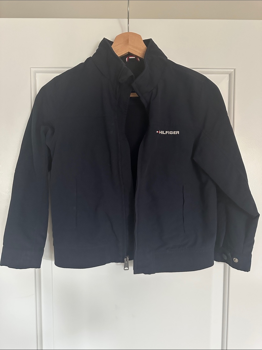 Tommy Hilfiger Kids Black Zip-Up Rain Jacket